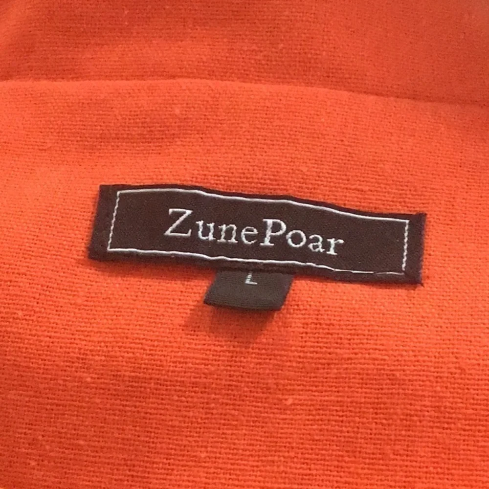 Orange Cotton one button Zune Poar blazer Large (see measurements) - Picture 9 of 11